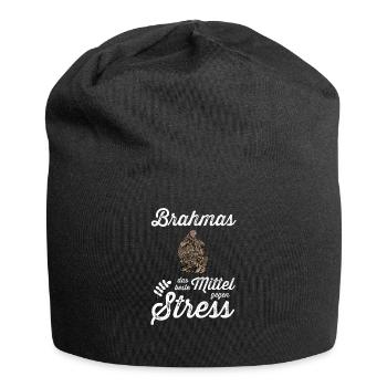 Brahma Hühner I Chicken Geflügel Motiv für - Jersey-Beanie - Schwarz - Vorne