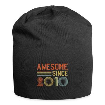Awesome Since 2010 Birthday Vintage - Jersey Beanie - black - Front
