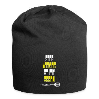 Arrête de regarder ma flèche - Bonnet en jersey - noir - Devant