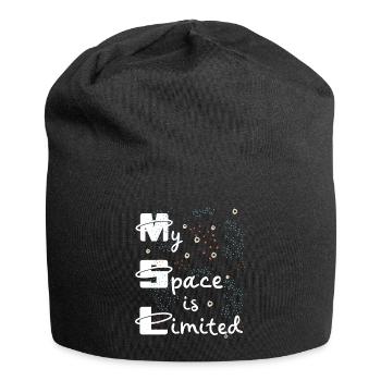 Mein Raum ist Klein - Jersey-Beanie - Schwarz - Vorne