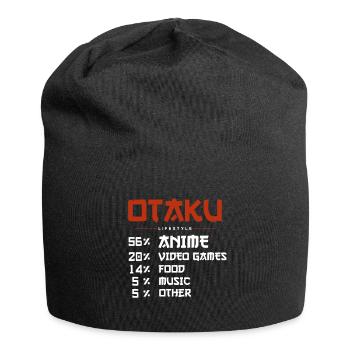 Otaku lifestyle anime lover - Jersey Beanie - black - Front