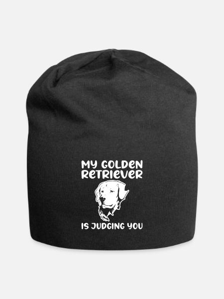Golden Retriever Geschenke - Jersey-Beanie - Schwarz