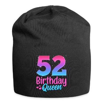 Birthday Queen 52 Geburtstag - Jersey Beanie - black - Front