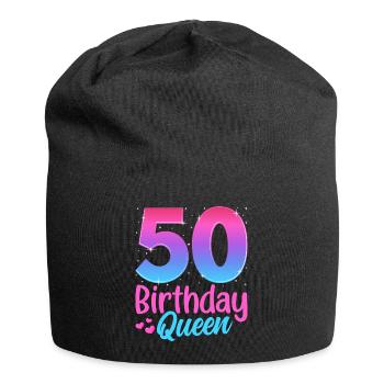 Anniversaire Queen 50 Geburtstag - Bonnet en jersey - noir - Devant
