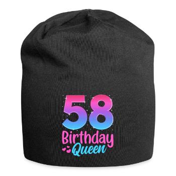 Birthday Queen 58 Geburtstag - Jersey Beanie - black - Front
