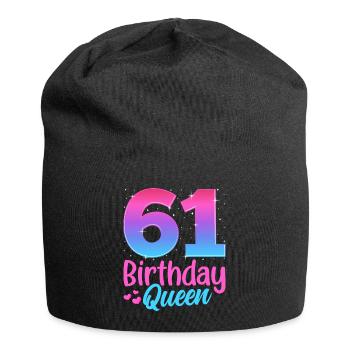 Birthday Queen 61 Geburtstag - Jersey Beanie - black - Front