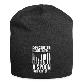 Messersammler Messer Sammeln - Jersey-Beanie - Anthrazit - Vorne