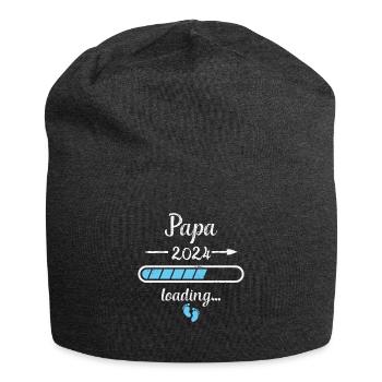 papa 2024 magasin grossesse naissance - Bonnet en jersey - charbon - Devant