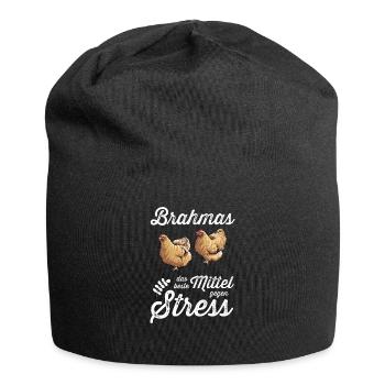 Brahma Hühner I Chicken Geflügel Motiv für - Jersey-Beanie - Schwarz - Vorne