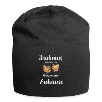 Brahma Hühner I Chicken Geflügel Motiv für - Jersey-Beanie - Schwarz - Vorne
