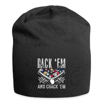 Cue Sports Rack 'And Crack Snooker Pool Player - Jersey Beanie - black - Front