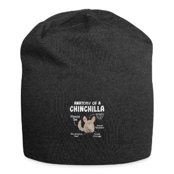 Chinchilla Nagetier Haustier Nager Geschenk - Jersey-Beanie - Anthrazit - Vorne