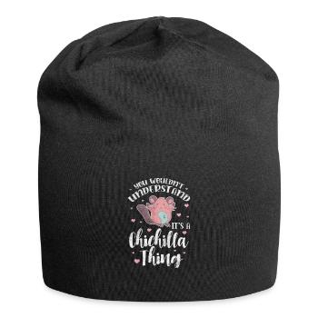Chinchilla Rodent Pet Rodent Gift - Jersey Beanie - black - Front