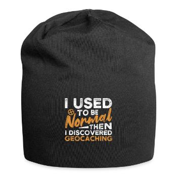 J’étais normal, puis j’ai découvert la géocache - Bonnet en jersey - noir - Devant