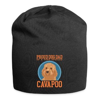 Cavapoo Dad Dogs Cavoodle Dog Owner Gift - Jersey Beanie - black - Front