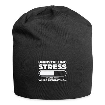 Deinstallation von Stress Meditieren Yoga - Jersey-Beanie - Schwarz - Vorne