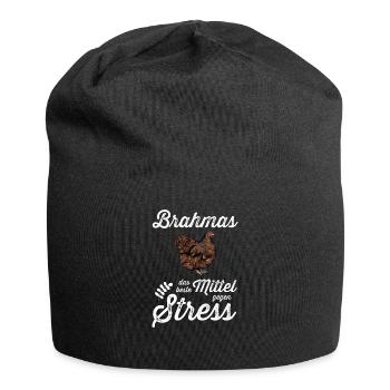 Brahma Hühner I Chicken Geflügel Motiv für - Jersey-Beanie - Schwarz - Vorne