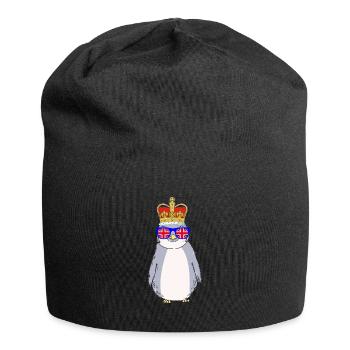 Pinguin Queen Elizabeth II Britische Krone - Jersey-Beanie - Schwarz - Vorne