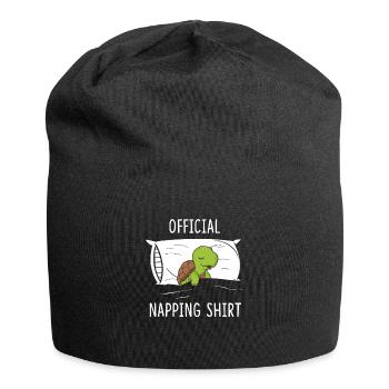 Official Napping Shirt Turtle Pajama - Jersey-Beanie - Schwarz - Vorne