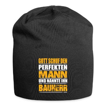 Bauherr - Jersey-Beanie - Schwarz - Vorne