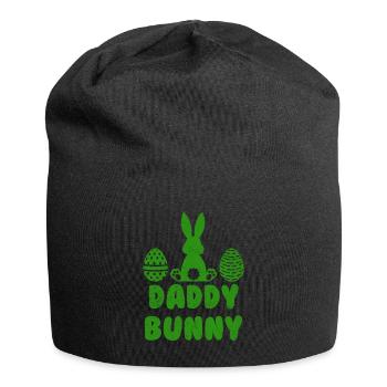 Papa Bunny Easter Daddy Bunny Easter Bunny - Jersey Beanie - black - Front