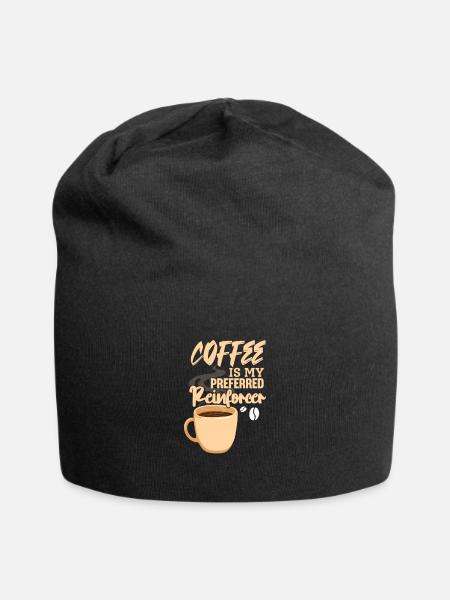 Kaffee Koffein Espresso Barista Geschenk - Jersey-Beanie - Schwarz