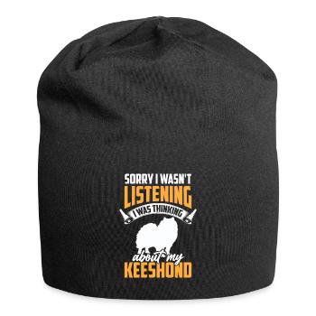 Thought of Wolfsspitz German Keeshond - Jersey Beanie - black - Front