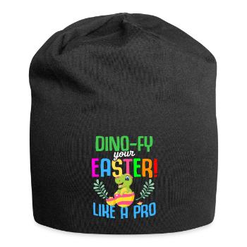 Ostern T-rex Dinosaurier Kaninchen Osterhase - Jersey-Beanie - Schwarz - Vorne
