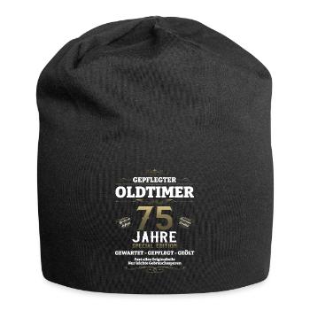 75. Geburtstag Mann Oldtimer Jahrgang 1948 - Jersey-Beanie - Schwarz - Vorne