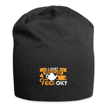 J’aime beaucoup les buveurs de thé chai amateurs de thé - Bonnet en jersey - noir - Devant