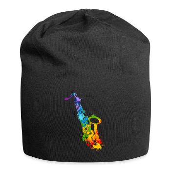 Splash Saxophone Musical Musician Saxophonist - Jersey-Beanie - Schwarz - Vorne