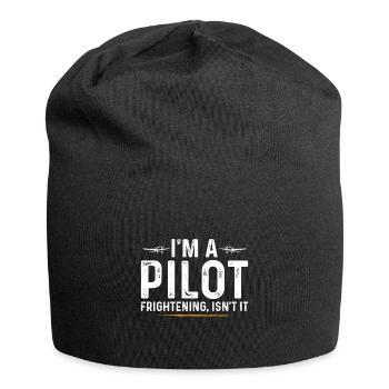 Funny Aviator saying - Jersey-Beanie - Schwarz - Vorne