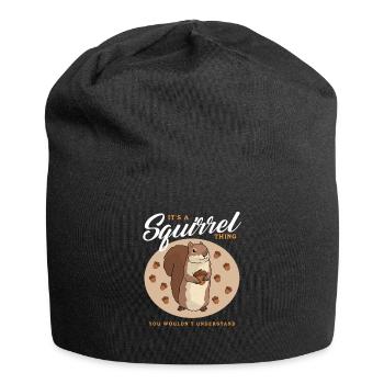 Cute Squirrel Squirrel Gift - Jersey Beanie - black - Front