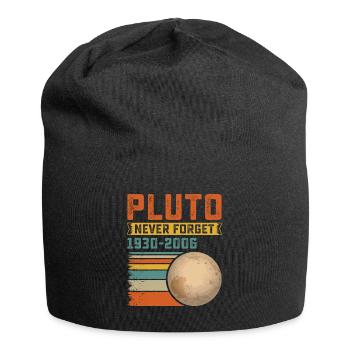 Erinnere Pluto Niemals Vergessen Astronomie Idee - Jersey-Beanie - Schwarz - Vorne