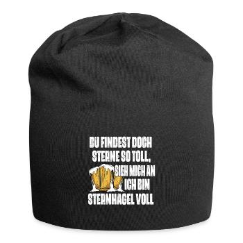 Sieh mich an, ich bin Sternhagel voll! Lustiges - Jersey-Beanie - Schwarz - Vorne