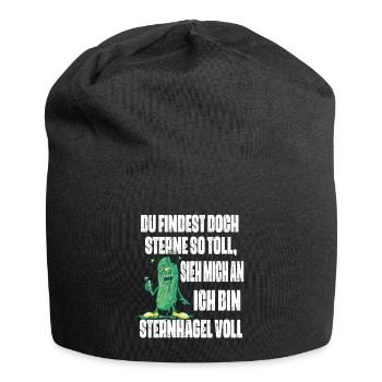 Sieh mich an, ich bin Sternhagel voll! Lustiges - Jersey-Beanie - Schwarz - Vorne