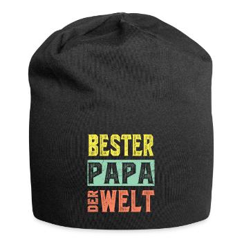 Vatertag Papa - Bester Papa Der Welt - Jersey-Beanie - Schwarz - Vorne