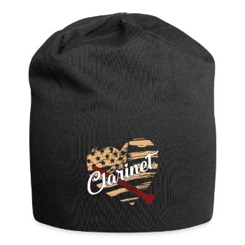 Clarinet Clarinet Flag - Jersey Beanie - black - Front