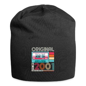 22. Geburtstag Mann April Jahrgang 2001 Kassette - Jersey-Beanie - Schwarz - Vorne