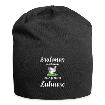 Brahma Hühner I Chicken Geflügel Motiv für - Jersey-Beanie - Schwarz - Vorne