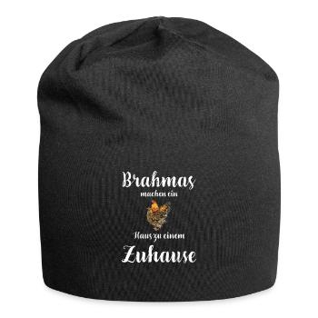 Brahma Hühner I Chicken Geflügel Motiv für - Jersey-Beanie - Schwarz - Vorne