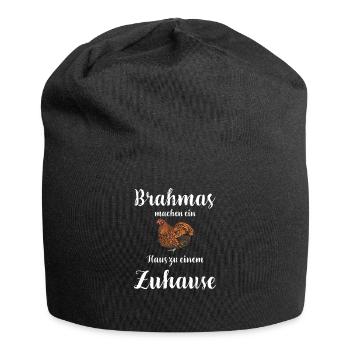Brahma Hühner I Chicken Geflügel Motiv für - Jersey-Beanie - Schwarz - Vorne