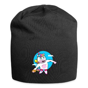 Discus Thrower Unicorn BG - Jersey Beanie - black - Front