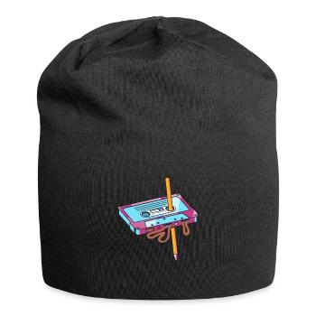 Kassette Mixtape Classic Audio Tape mit Bleistift - Jersey-Beanie - Schwarz - Vorne