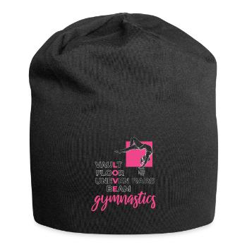 Love Gymnastics Gymnastik Turnen Turner - Jersey Beanie - black - Front