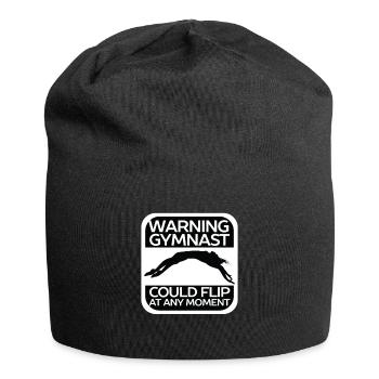 Warning Gymnast Gymnastics Gymnastics Turner - Jersey Beanie - black - Front