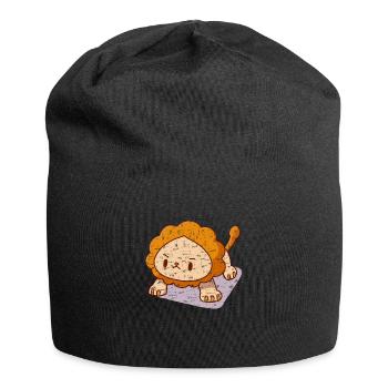 Lion Push-ups Kawaii Strenuous Strong - Jersey Beanie - black - Front