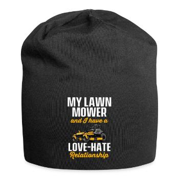 Lawn Mower Mowing Landscaping Landscaper - Jersey Beanie - black - Front