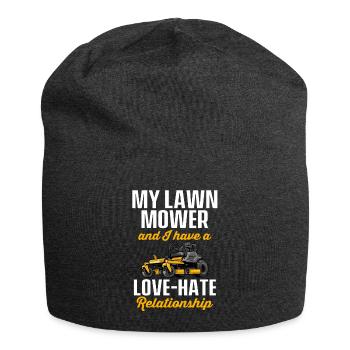 Rasenmäher Mähen Landschaftsbau Landschaftsgärtner - Jersey-Beanie - Anthrazit - Vorne