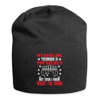My Bowling technique is mysterious not - Jersey-Beanie - Schwarz - Vorne